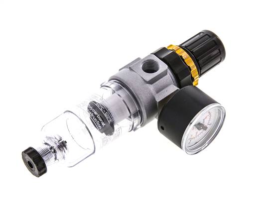 Filter-Regulator G1/4'' 350 l/min 0.5-3.0bar/7-44psi Semi-Auto Polycarbonate Standard 0