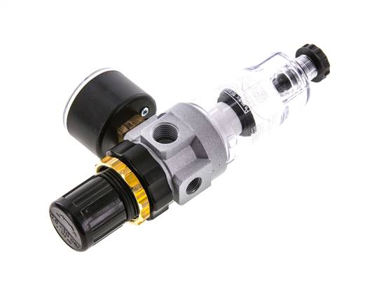 Filter-Regulator G1/4'' 350 l/min 0.5-10.0bar/7-145psi Semi-Auto Polycarbonate Standard 0