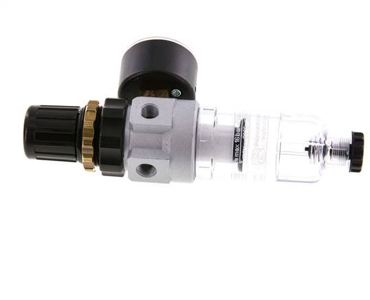 Filter-Regulator G1/8'' 350 l/min 0.5-6.0bar/7-87psi Semi-Auto Polycarbonate Standard 0