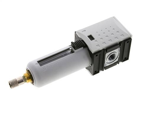 Filter 5microns G1/4'' 2200 l/min Auto (Closed Without Pressure) Polycarbonate Futura 1