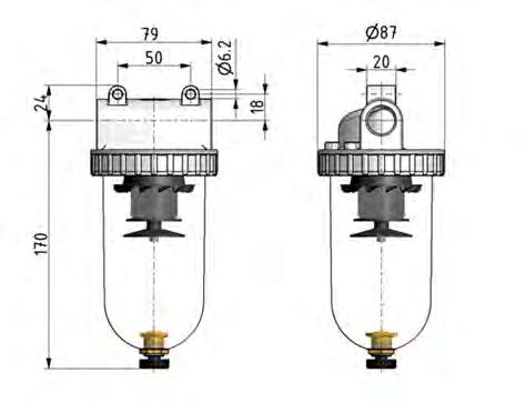 Filter 5microns G1/2'' 4000 l/min Semi-Auto Metal Standard 3
