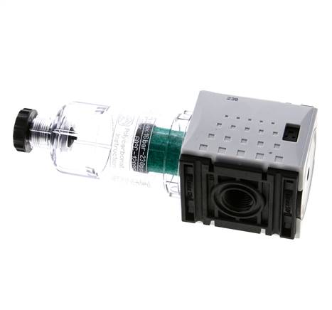Microfilter 0.01microns G1/4'' 190 l/min Semi-Auto Polycarbonate Futura 0