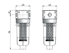 Activated Carbon Filter G1/8'' 310 l/min Semi-Auto Polycarbonate Multifix 0