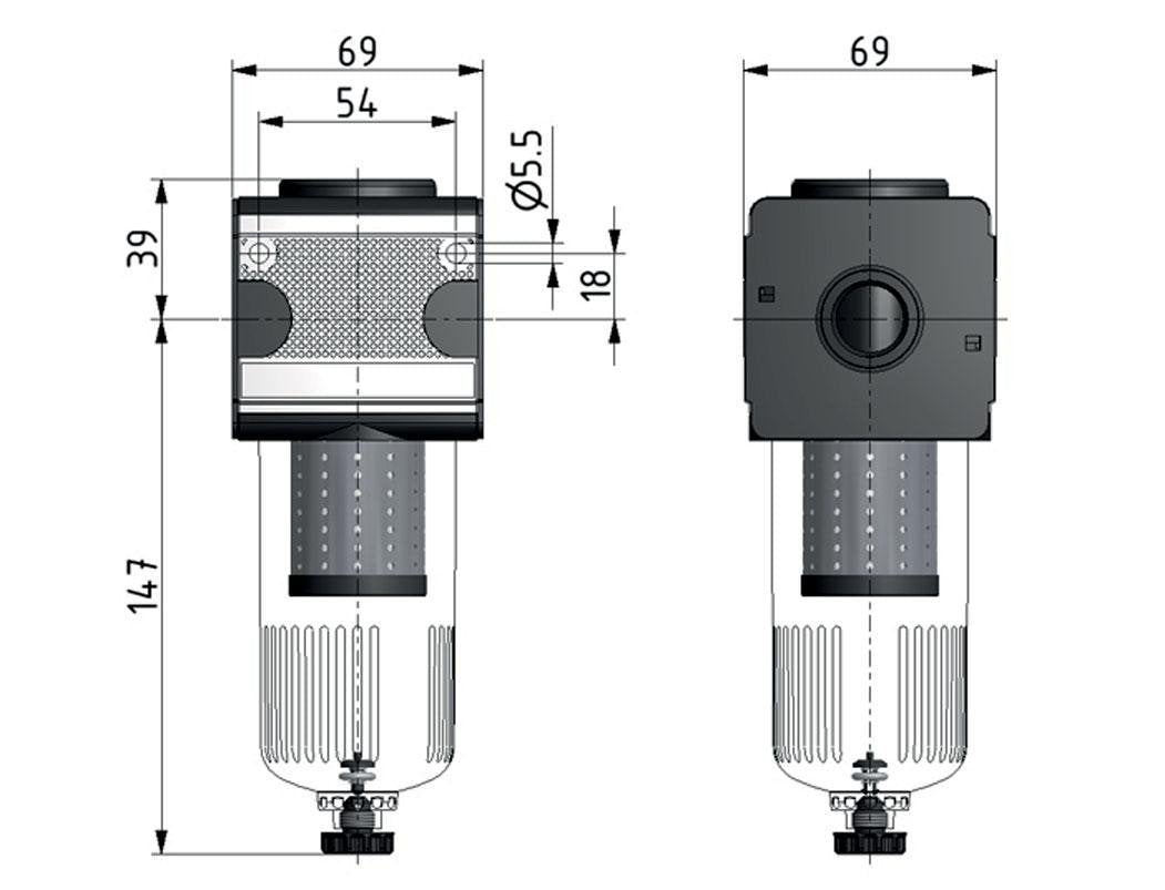 Pre-Filter 0.3microns G1/2'' 500 l/min Semi-Auto Metal Multifix 2