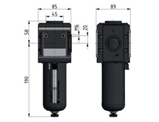Pre-Filter 0.3microns G1'' 2000 l/min Semi-Auto Protective Cage Polycarbonate Multifix 4