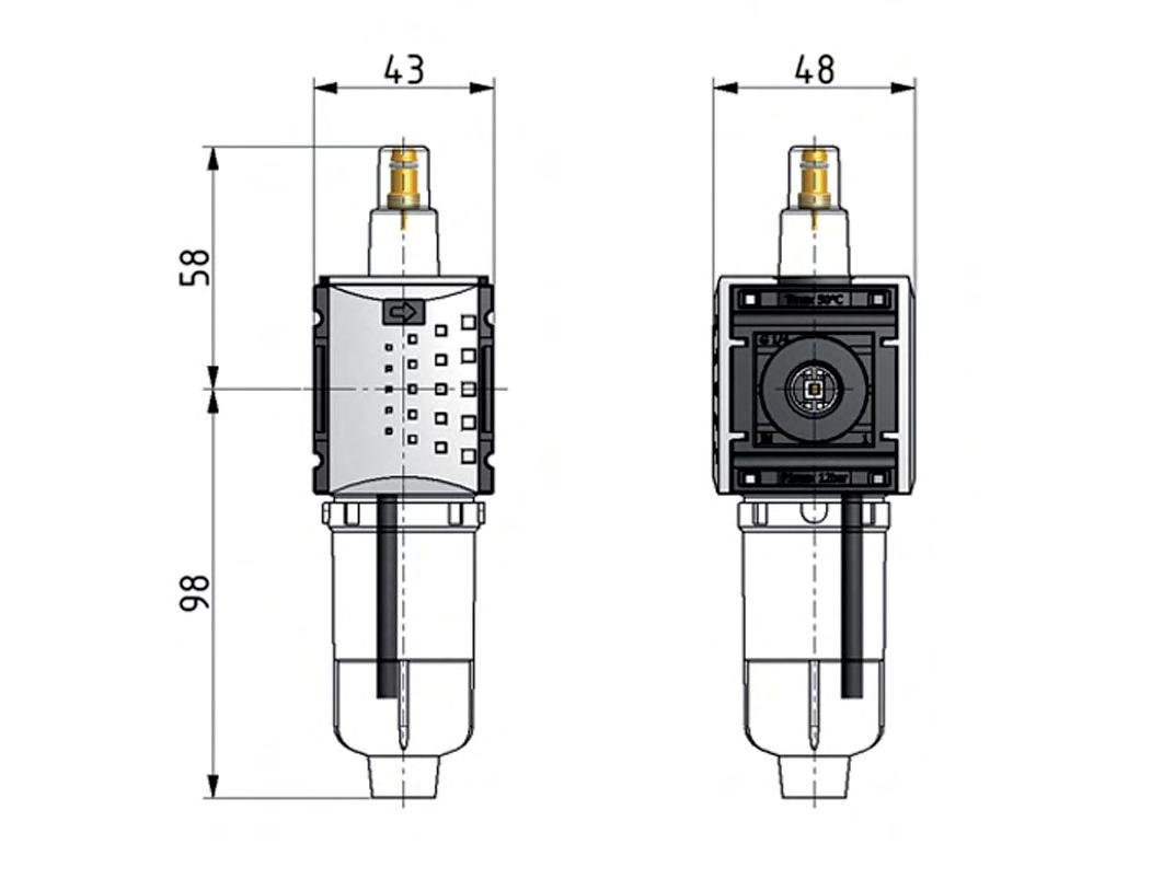 Micro Oil-Fog Lubricator G1/4'' Metal Futura 0