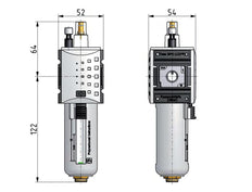 Lubricator G1/4'' Metal Futura 1