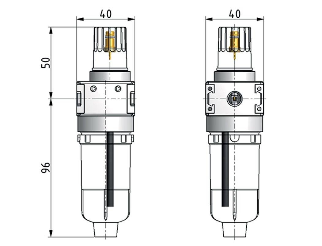 Micro Oil-Fog Lubricator G1/4'' Polycarbonate Multifix 0