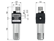 Lubricator G1/4'' Protective Cage Polycarbonate Multifix 1