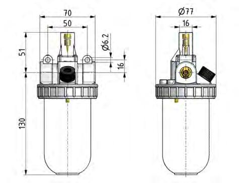 Lubricator G3/8'' Protective Cage Polycarbonate Standard 2