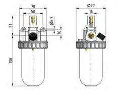 Lubricator G1/2'' Protective Cage Polycarbonate Standard 2