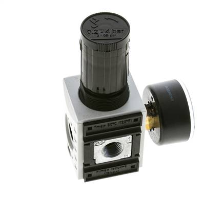 Precision Pressure Regulator for Manifold Assembly G1/4''&3/8'' 2500 l/min 0.2-4.0bar/3-58psi PA Futura 1