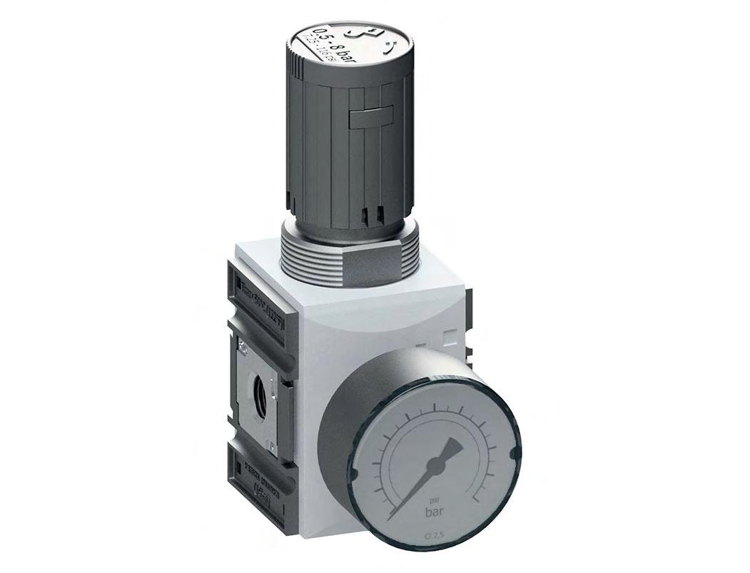 Pressure Regulator for Manifold Assembly G1/4''&3/8'' 2500 l/min 0.5-8.0bar/7-116psi PA Futura 1
