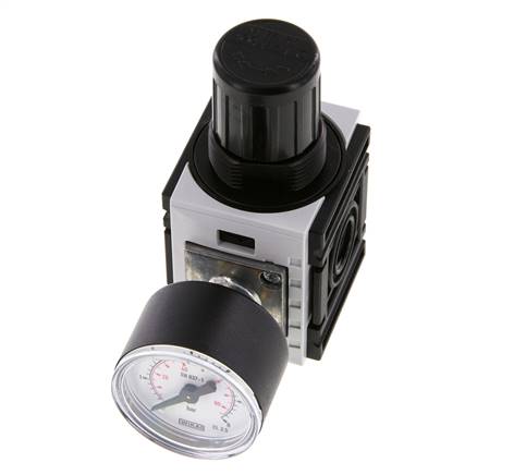 Pressure Regulator G1/4'' 1000 l/min 0.2-4.0bar/3-58psi PA 40 mm Pressure Gauge Futura 0