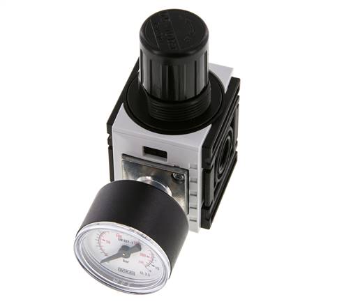 Pressure Regulator G1/4'' 1000 l/min 0.5-10.0bar/7-145psi PA 40 mm Pressure Gauge Futura 0