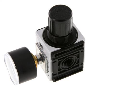 Pressure Regulator G1/4'' 1000 l/min 0.5-10.0bar/7-145psi PA 40 mm Pressure Gauge Futura 0