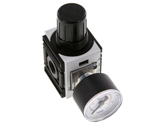 Pressure Regulator G1/4'' 1000 l/min 0.5-10.0bar/7-145psi PA 40 mm Pressure Gauge Futura 0