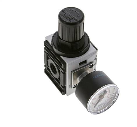 Pressure Regulator for Manifold Assembly G1/4'' 1000 l/min 0.5-10.0bar/7-145psi PA 40 mm Pressure Gauge Futura 0