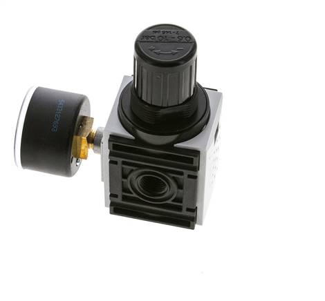 Pressure Regulator for Manifold Assembly G1/4'' 1000 l/min 0.5-10.0bar/7-145psi PA 40 mm Pressure Gauge Futura 0