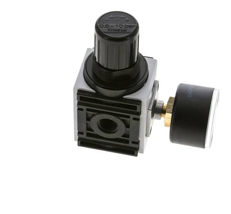 Pressure Regulator for Manifold Assembly G1/4'' 1000 l/min 0.5-10.0bar/7-145psi PA 40 mm Pressure Gauge Futura 0
