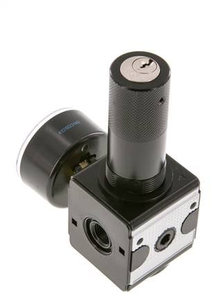 Precision Pressure Regulator G1/4'' 2100 l/min 0.1-3.0bar/1-44psi Zinc Die-Cast Cylinder Lock Multifix 1