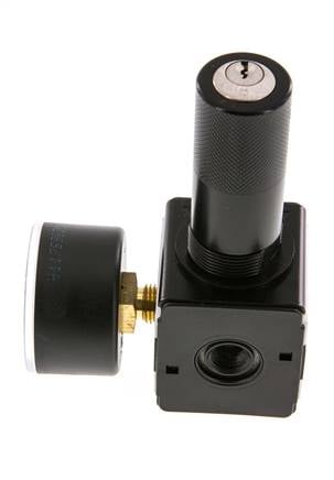Precision Pressure Regulator G1/4'' 2100 l/min 0.5-10.0bar/7-145psi Zinc Die-Cast Cylinder Lock Multifix 1
