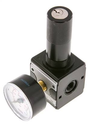 Precision Pressure Regulator G1/4'' 2100 l/min 0.1-3.0bar/1-44psi Zinc Die-Cast Cylinder Lock Multifix 1