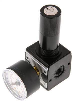 Precision Pressure Regulator G1/4'' 2100 l/min 0.5-10.0bar/7-145psi Zinc Die-Cast Cylinder Lock Multifix 1