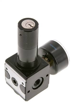 Precision Pressure Regulator G1/4'' 2100 l/min 0.1-3.0bar/1-44psi Zinc Die-Cast Cylinder Lock Multifix 1