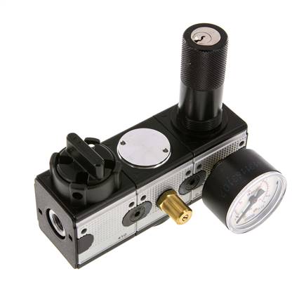 Pressure Regulator G1/4'' 2100 l/min 0.5-10.0bar/7-145psi Zinc Die-Cast Safety Multifix 1