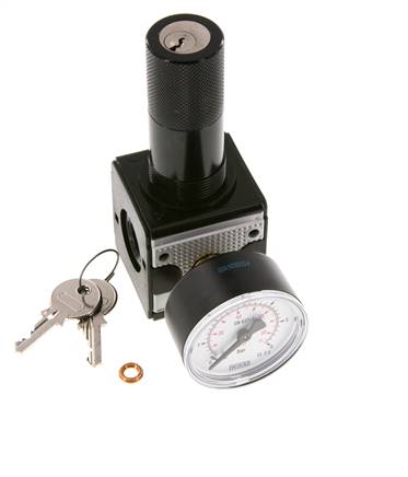 Pressure Regulator G3/8'' 2100 l/min 0.1-3.0bar/1-44psi Zinc Die-Cast Cylinder Lock Multifix 1