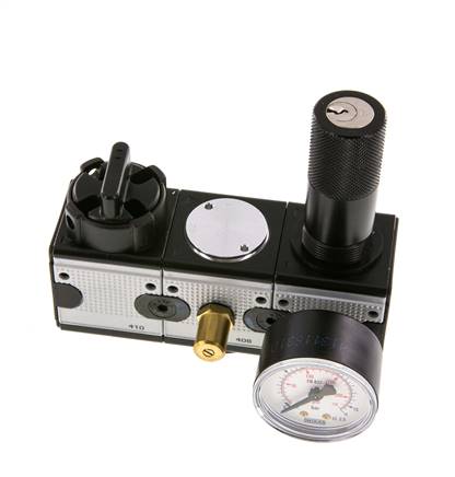 Pressure Regulator G1/4'' 2100 l/min 0.5-10.0bar/7-145psi Zinc Die-Cast Safety Multifix 1