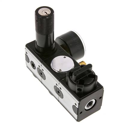 Pressure Regulator G1/4'' 2100 l/min 0.5-10.0bar/7-145psi Zinc Die-Cast Safety Multifix 1