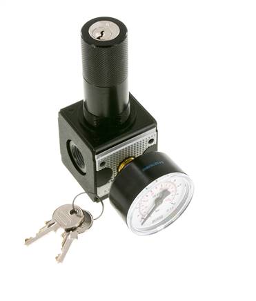 Pressure Regulator G3/8'' 2100 l/min 0.2-6.0bar/3-87psi Zinc Die-Cast Cylinder Lock Multifix 1