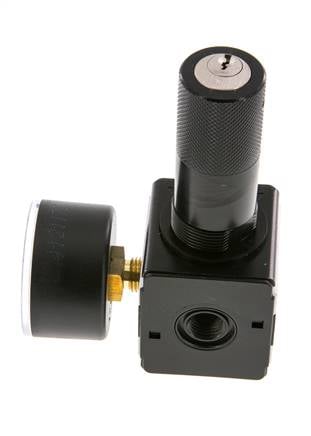 Pressure Regulator G1/4'' 2100 l/min 0.5-10.0bar/7-145psi Zinc Die-Cast Cylinder Lock Multifix 1