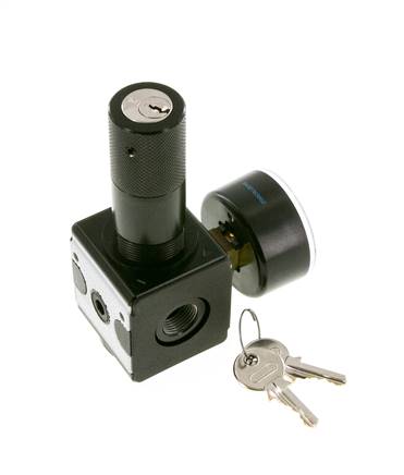 Pressure Regulator G3/8'' 2100 l/min 0.2-6.0bar/3-87psi Zinc Die-Cast Cylinder Lock Multifix 1