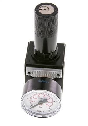 Pressure Regulator G1/4'' 2100 l/min 0.5-16.0bar/7-232psi Zinc Die-Cast Cylinder Lock Multifix 1