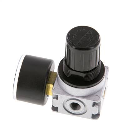 Pressure Regulator G1/8'' 1450 l/min 0.5-10.0bar/7-145psi Zinc Die-Cast 40 mm Pressure Gauge Multifix 0