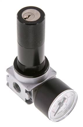 Pressure Regulator G1/4'' 1450 l/min 0.1-3.0bar/1-44psi Zinc Die-Cast 40 mm Pressure Gauge Cylinder Lock Multifix 0