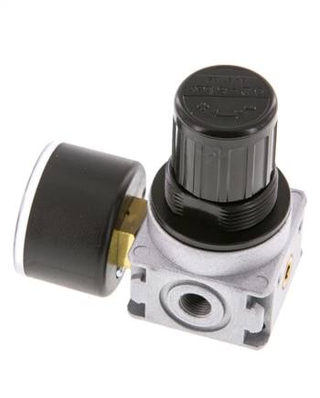 Pressure Regulator G1/8'' 1450 l/min 0.2-6.0bar/3-87psi Zinc Die-Cast 40 mm Pressure Gauge Multifix 0