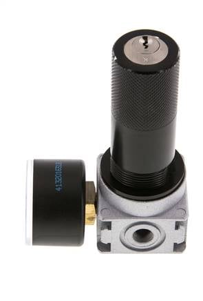 Pressure Regulator G1/8'' 1450 l/min 0.5-10.0bar/7-145psi Zinc Die-Cast 40 mm Pressure Gauge Cylinder Lock Multifix 0