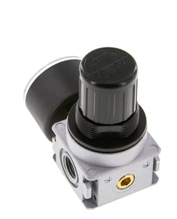 Pressure Regulator G1/4'' 1450 l/min 0.5-10.0bar/7-145psi Zinc Die-Cast 40 mm Pressure Gauge Multifix 0