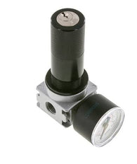 Pressure Regulator G1/4'' 1450 l/min 0.2-6.0bar/3-87psi Zinc Die-Cast 40 mm Pressure Gauge Cylinder Lock Multifix 0