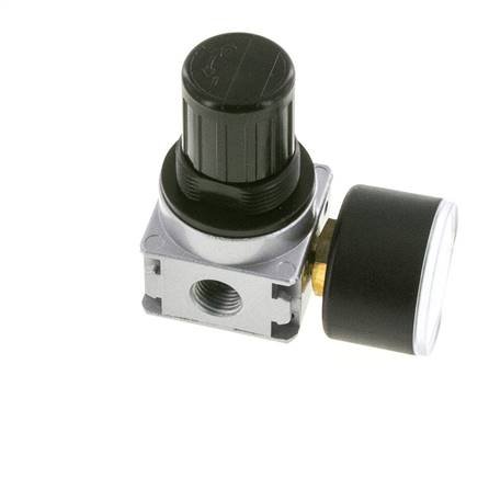 Pressure Regulator G1/4'' 1450 l/min 0.1-1.0bar/1-14psi Zinc Die-Cast 40 mm Pressure Gauge Multifix 0