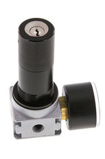 Pressure Regulator G1/8'' 1450 l/min 0.2-6.0bar/3-87psi Zinc Die-Cast 40 mm Pressure Gauge Cylinder Lock Multifix 0