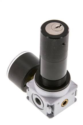 Pressure Regulator G1/8'' 1450 l/min 0.1-3.0bar/1-44psi Zinc Die-Cast 40 mm Pressure Gauge Cylinder Lock Multifix 0