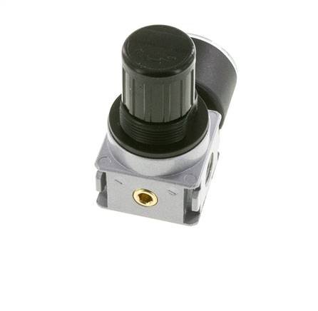 Pressure Regulator G1/4'' 1450 l/min 0.1-1.0bar/1-14psi Zinc Die-Cast 40 mm Pressure Gauge Multifix 0