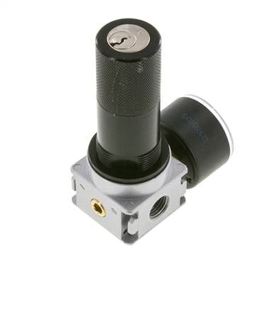 Pressure Regulator G1/4'' 1450 l/min 0.2-6.0bar/3-87psi Zinc Die-Cast 40 mm Pressure Gauge Cylinder Lock Multifix 0