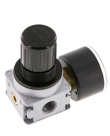 Pressure Regulator G1/4'' 1450 l/min 0.5-10.0bar/7-145psi Zinc Die-Cast 40 mm Pressure Gauge Multifix 0