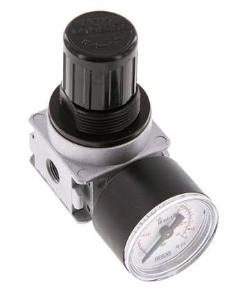 Pressure Regulator G1/8'' 1450 l/min 0.5-10.0bar/7-145psi Zinc Die-Cast 40 mm Pressure Gauge Multifix 0